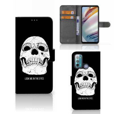 Telefoonhoesje met Naam Motorola Moto G60 Skull Eyes