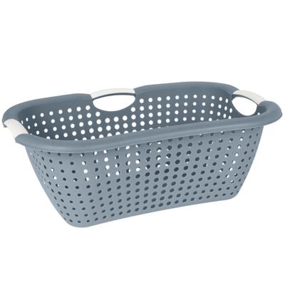 Storage Solutions wasmand - blauw - 26 liter - kunststof - 40 x 60 x 22 cm - Draagwasmand
