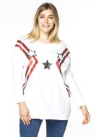 Yoek Wijd shirt met sterren | Wit | Maat 58/60