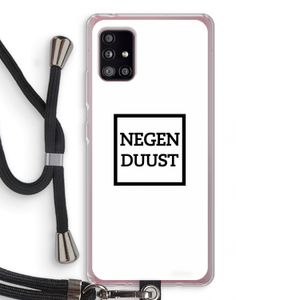 Negenduust vierkant: Samsung Galaxy A51 5G Transparant Hoesje met koord