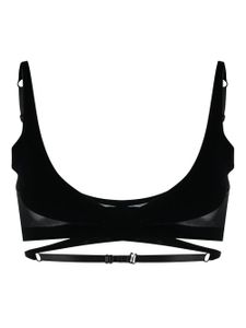 Wolford x Mugler soutien-gorge Flock Shaping - Noir