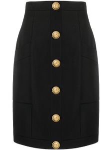 Balmain jupe à boutons décoratifs - Noir