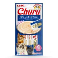INABA Churu Tuna with Beef Recipe - Kattensnoepje - 4x14 g