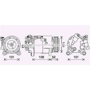 Ava Cooling Airco compressor BWK566