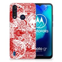 Silicone Back Case Motorola Moto G8 Power Lite Angel Skull Rood