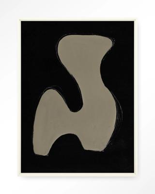 Urban Cotton Wandkleed 'Cobra' 110 x 145cm in Floating Frame - off white