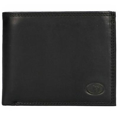 Leather Design Billfold RFID Zwart | Suède Voering