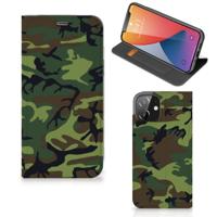 iPhone 12 | iPhone 12 Pro | Hoesje met Magneet | Army Dark