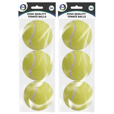 DID speelgoed tennisballen - voor honden - 6x stuks - geel - 6 cm