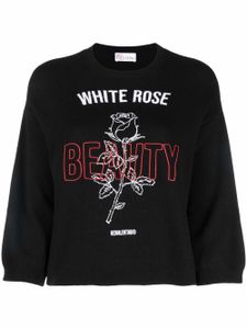 RED Valentino pull à broderies - Noir