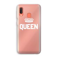 Queen zwart: Samsung Galaxy A20e Transparant Hoesje