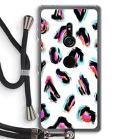 Cheetah color: Sony Xperia XZ2 Transparant Hoesje met koord