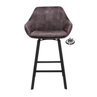 Haluta Barkruk Tessa met armsteun - Draaibaar - Antraciet (zithoogte 65cm)