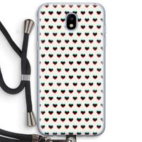 Hartjes: Samsung Galaxy J5 (2017) Transparant Hoesje met koord