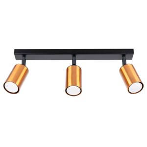 Plafondlamp WINX 3 zwart/cooper