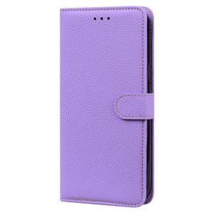 Xiaomi Redmi Note 9T 5G hoesje - Bookcase - Koord - Pasjeshouder - Portemonnee - Camerabescherming - Kunstleer - Lichtpaars