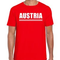 Austria / Oostenrijk supporter t-shirt rood voor heren - thumbnail