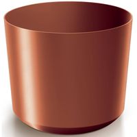 Prosperplast Plantenpot/bloempot Babylon - kunststof - buiten/binnen - koper - D18 x H18 cm - Plantenpotten