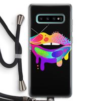 Lip Palette: Samsung Galaxy S10 Plus Transparant Hoesje met koord