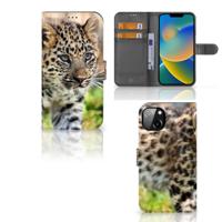 iPhone 14 Plus | Telefoonhoesje | Met pasjeshouder | Baby Luipaard
