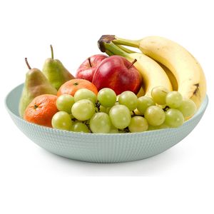 Fruitschaal van kunststof mintgroen dia 30 cm - Fruitschalen