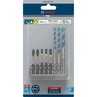 Bosch Professional PRO Impact Mixed Boor-/bitset 8-delig - 2608577144
