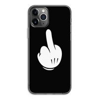 Middle finger black: iPhone 11 Pro Transparant Hoesje