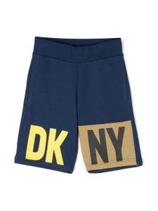 Dkny Kids short de sport à logo imprimé - Bleu