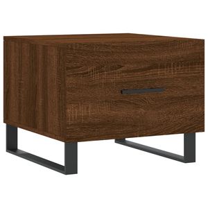 vidaXL Salontafel 50x50x40 cm bewerkt hout bruin eikenkleur