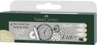 Faber Castell FC-167151 Tekenstift Faber-Castell Set Pitt Artist Pen Zwart En Wit - thumbnail
