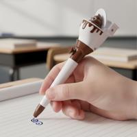 Grappige pen met toilet en drol - 18,5 cm