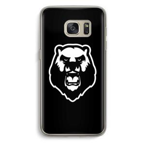 Angry Bear (black): Samsung Galaxy S7 Transparant Hoesje