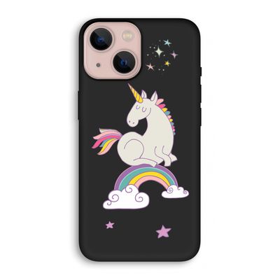 Regenboog eenhoorn: iPhone 13 mini Biologisch afbreekbaar hoesje