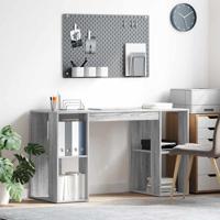 Bureau met Opslag Grijs Sonoma 130 x 50,5 x 75 cm Bewerkt hout