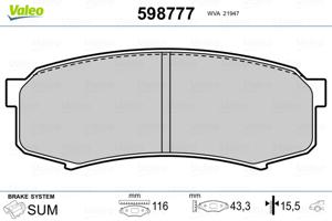 Valeo Remblokset 598777