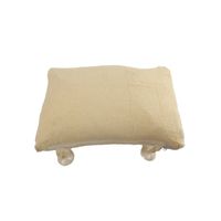 Orange85 Badkussen - met Zuignappen - Hoofdsteun - Bad - Beige - 33x22,5x11cm - Katoen