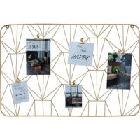 Haes Deco Industrieel metalen wandrek bronskleurig Dale formaat 60x40 cm - EY327HS