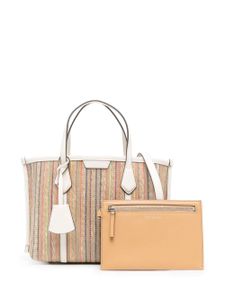 Tory Burch petit sac cabas Perry en raphia - Tons neutres