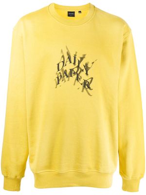 Daily Paper sweat en coton à logo imprimé - Jaune