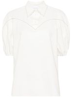 Chloé blouse Oberteil à motif en jacquard - Blanc