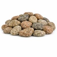 Home & Styling decoratie stenen - 4x - 650ml - groot - roestbruin mix - hobby steentjes