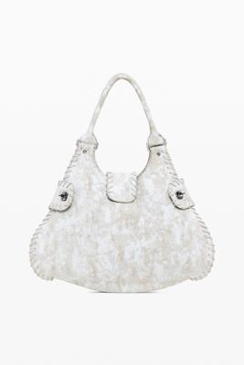 Middelgrote gevlochten leren tas - BROWN - U Middelgrote gevlochten leren tas - BROWN - U