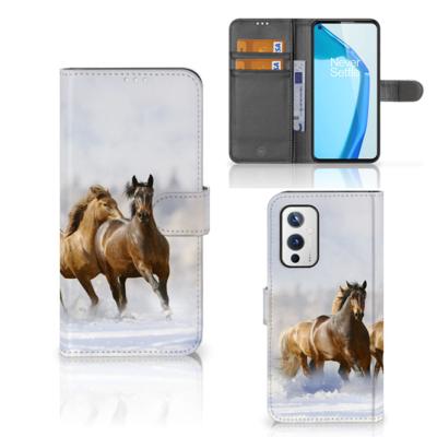 OnePlus 9 | Telefoonhoesje | Met pasjeshouder | Paarden