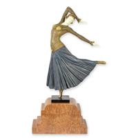 A COLD PAINTED BRONZE SCULPTURE CALLED "AYOUTA" A COLD PAINTED BRONZE SCULPTURE CALLED "AYOUTA"
