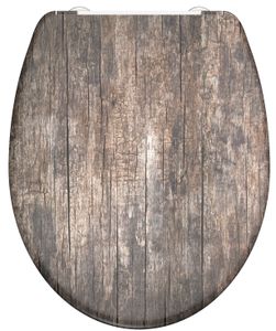 Schutte Duroplast WC-bril OLD WOOD met soft-close en quick-release
 82368