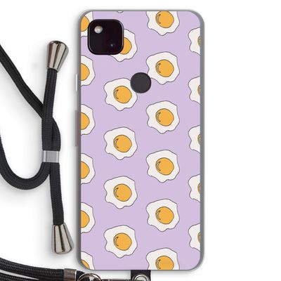 Bacon to my eggs #1: Pixel 4a 5G Transparant Hoesje met koord