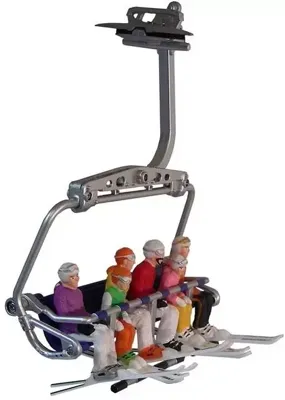 Jägerndorfer figuren zittend ski&apos;s - 6 stuks 1:32