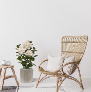 Hortensia Kunstplant in pot 65cm Wit