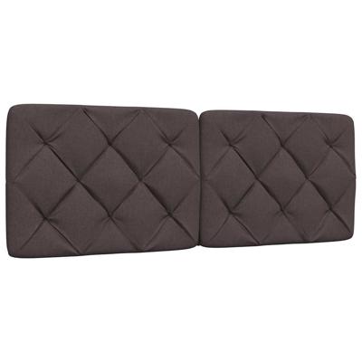 Hoofdbordkussen 120 cm stof donkerbruin