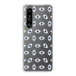 Eyes pattern: Sony Xperia 1 III Transparant Hoesje